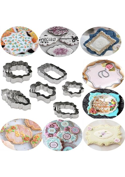 Stil 10 Stil Paslanmaz Çelik Nimet Çerçeve Bisküvi Kesiciler Çerez Kesici Set Düğün Pastası Kalıp Mutfak Sugarcraft Pişirme Pasta Araçları (Yurt Dışından) fırsatları