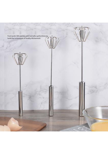 L Tarzı 3 Boyutlu Yarı Otomatik Mikser Yumurta Çırpıcı Manuel Kendinden Dönen Paslanmaz Çelik Çırpıcı El Blender Yumurta Kreması Karıştırma Mutfak Aletleri (Yurt Dışından)