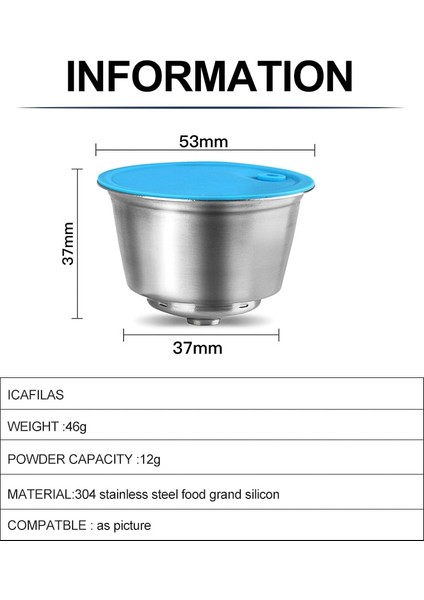 Resim Stili Olarak Recafımıl Dolce Gusto Dolum Pod Için Yeniden Kullanılabilir Kahve Kapsülü Paslanmaz Çelik Filtre Fincan Nescafe Kahve Makinesi Krema Makinesi (Yurt Dışından) fiyatları