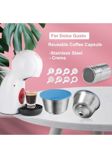 Resim Stili Olarak Recafımıl Dolce Gusto Dolum Pod Için Yeniden Kullanılabilir Kahve Kapsülü Paslanmaz Çelik Filtre Fincan Nescafe Kahve Makinesi Krema Makinesi (Yurt Dışından) indirimleri