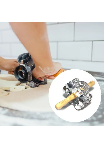 Gümüş Tarzı Döner Donut Kalıp Mutfak Tatlılar Ekmek Pastanesi Fırın Pişirme Araçları Kesici Dıy Gıda Çerez Kek Stencil Donut Maker (Yurt Dışından) fiyatları