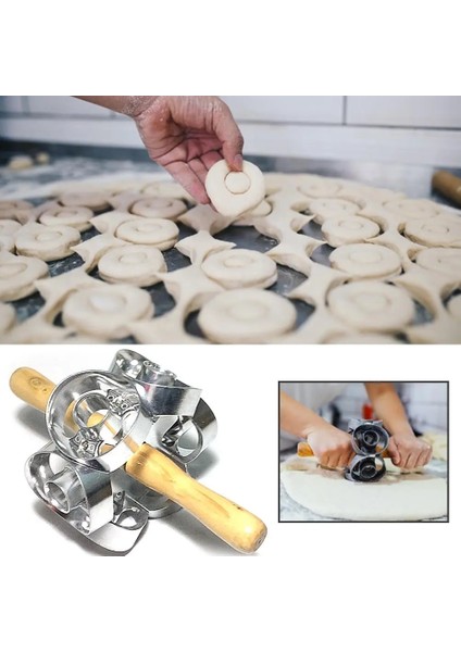 Gümüş Tarzı Döner Donut Kalıp Mutfak Tatlılar Ekmek Pastanesi Fırın Pişirme Araçları Kesici Dıy Gıda Çerez Kek Stencil Donut Maker (Yurt Dışından) indirimleri