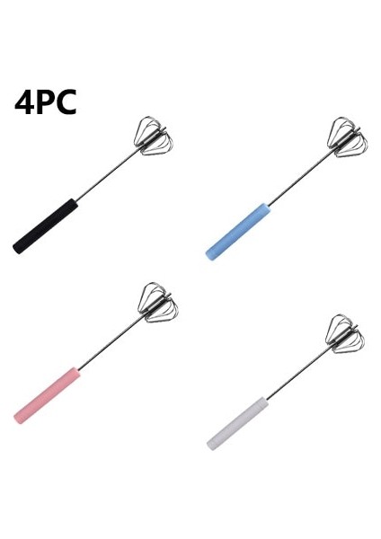 4pc Tarzı Yarı Otomatik Çırpma Paslanmaz Çelik Manuel El Mikser Yumurta Beyaz Krem Çikolata Mikser Modern Minimalist Tarzı Mutfak Gereçleri (Yurt Dışından)
