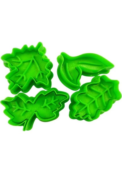 4 Adet Yaprak Şekli Çerez Kesici Kalıpları Plastik Noel Ağacı Pişirme Kalıp Fondan Pasta Bisküvi Piston Damga Mutfak Gereçleri (Yurt Dışından) modelleri
