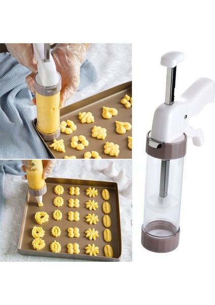 Kurabiye Çantası-2 Tarzı Manuel Kurabiye Kalıp Tabancası Dıy Pasta Şırınga Extruder Nozulları Buzlanma G Kremalı Muffin Bisküvi Makinesi Makinesi Tatlı Dekorasyon (Yurt Dışından) fiyatları