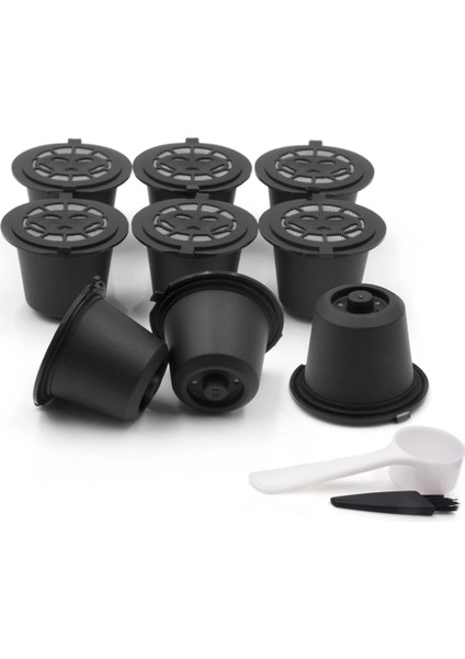 6 Adet Tarzı Pcs Yeniden Kullanılabilir Nespresso Kahve Kapsülleri Kaşık Fırçalı Fincan Siyah Doldurulabilir Kahve Kapsülü Dolum Filtresi Kahve Gereçleri (Yurt Dışından) fiyatları