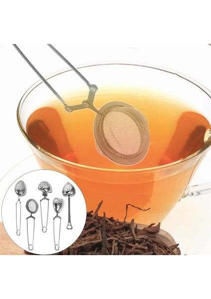 5 Adet Stil Bir 10X4CM Stili Adet Çay Filtresi Çay Süzgeç Kaşığı Uzun Saplı Paslanmaz Çelik Hasır Kalp Şeklinde Çay Demlik Herb Baharat Kaşığı Elegant Teaware (Yurt Dışından) indirimleri