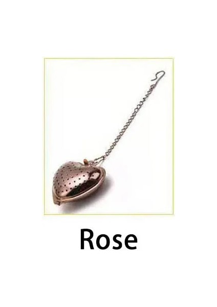 Gül Tarzı Paslanmaz Çelik Yaratıcı Çay Demlik Metal Kalp Şekli Yeniden Kullanılabilir Çay Kahve Filtresi Süzgeç Çaydanlık Aksesuar Mutfak Gadget Aracı (Yurt Dışından)