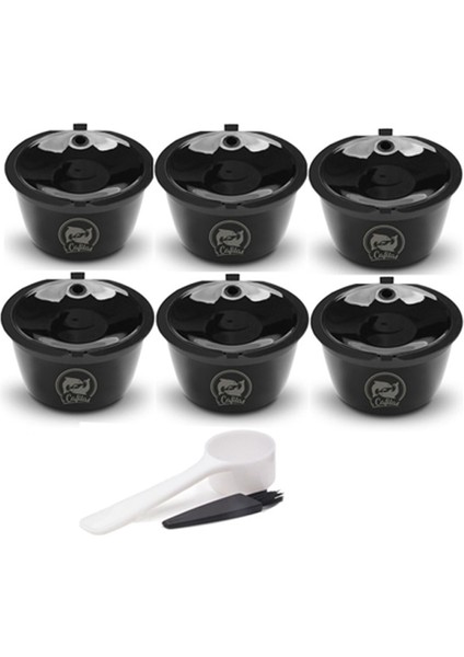 6 Adet Siyah Stil Nescafe Dolce Gusto Kahve Filtreleri Için Yeniden Kullanılabilir Kapsüller Fincan Doldurulabilir Dolci Gusto Sepetleri (Yurt Dışından)