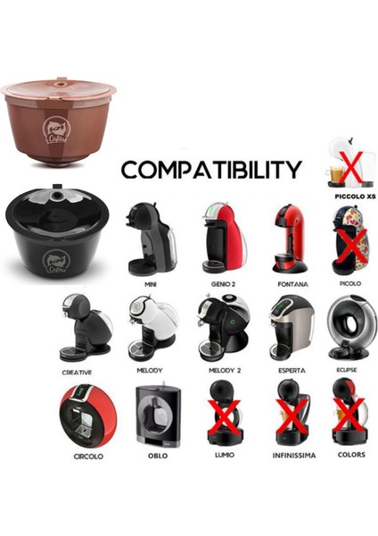 6 Adet Siyah Stil Nescafe Dolce Gusto Kahve Filtreleri Için Yeniden Kullanılabilir Kapsüller Fincan Doldurulabilir Dolci Gusto Sepetleri (Yurt Dışından) modelleri