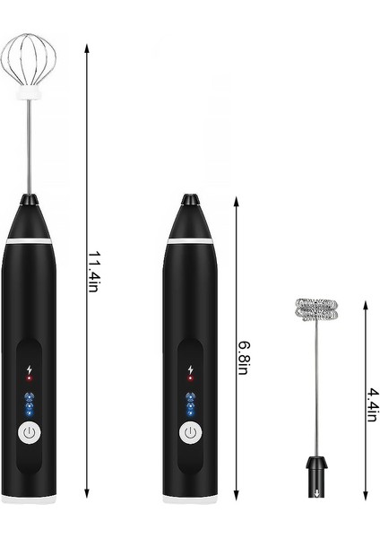 Gümüş Tarzı Sıcak! 3-Hızlı Yumurta Çırpıcı Kahve Sütlü Içecek Çırpma Mikser Yumurta Çırpıcı Köpürtücü Karıştırıcı USB Şarj Edilebilir Elde Taşınabilir Yiyecek Blender Çırpma (Yurt Dışından)