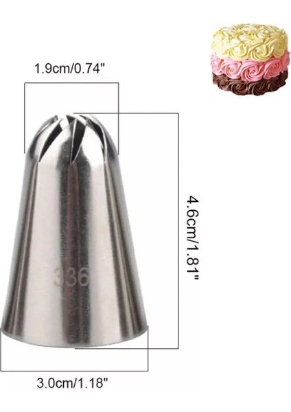 3 Adet Tarzı Dekoratif Ağız Seti Paslanmaz Çelik Buzlanma G Pasta Nozulları Ipuçları Krema Pişirme Dekorasyon Aksesuarları Cupcake Pişirme Aleti #1 M # 2d # 336 (Yurt Dışından)