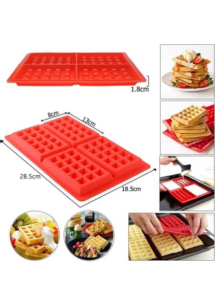 Rastgele Renk Stili Sj Mutfak Waffle Kalıp Makinesi Kek Kalıbı Mutfak Waffle Silikon Bakeware Pişirme Kalıbı Çocuklar Için Kurabiye Fırın Yumuşak Isıya Direnç (Yurt Dışından)