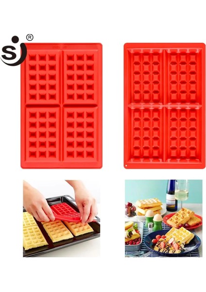 Rastgele Renk Stili Sj Mutfak Waffle Kalıp Makinesi Kek Kalıbı Mutfak Waffle Silikon Bakeware Pişirme Kalıbı Çocuklar Için Kurabiye Fırın Yumuşak Isıya Direnç (Yurt Dışından) fiyatları