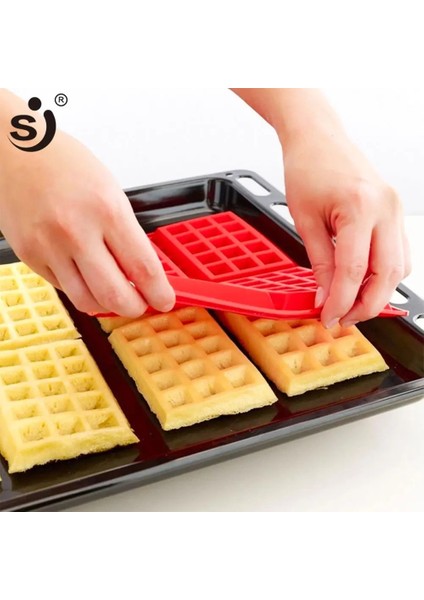 Rastgele Renk Stili Sj Mutfak Waffle Kalıp Makinesi Kek Kalıbı Mutfak Waffle Silikon Bakeware Pişirme Kalıbı Çocuklar Için Kurabiye Fırın Yumuşak Isıya Direnç (Yurt Dışından) modelleri