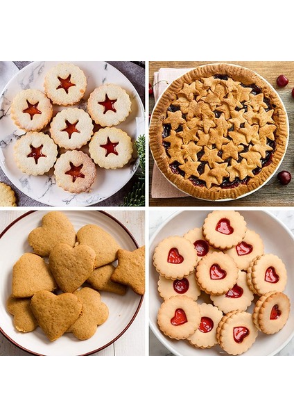 Yeni 12 Adet Stil Metal Reçel Kurabiye Linzer Kesiciler Set Mristmas Kurabiye Kalıp Yapımı Paslanmaz Çelik Sandviç Bisküvi Kesici Kalıp Pişirme Için (Yurt Dışından) modelleri