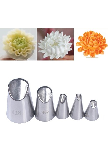 Siyah Stil Pcset Krizantem Nozul Buzlanma G Pasta Nozulları Mutfak Gadget Pişirme Aksesuarları Pasta Dekorasyon Araçları Yapma (Yurt Dışından) fiyatları