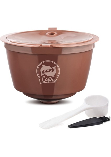 1 Adet Kahverengi Stil Dolce Gusto Için Icafilas Yeniden Kullanılabilir Crema Kahve Kapsülü Cappuccino Filtreleri Nescafe Dolci Gusto Makinesi ile Uyumlu (Yurt Dışından)