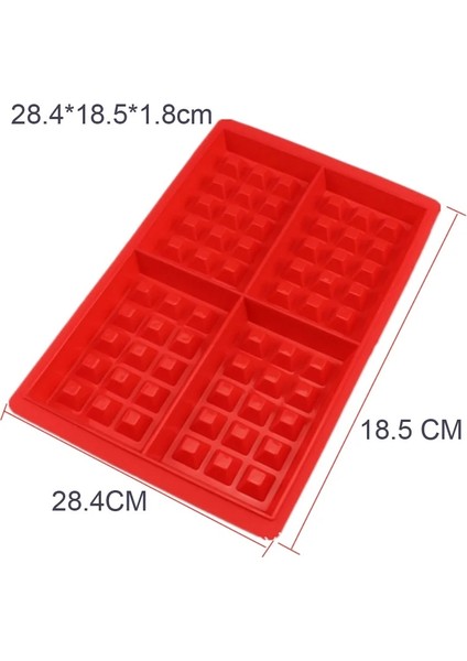 Dikdörtgen Şekil Stili Yapışmaz Silikon Waffle Kalıp Mutfak Bakeware Kek Kalıp Makineleri Fırın Için Yüksek Sıcaklık Pişirme Seti (Yurt Dışından)