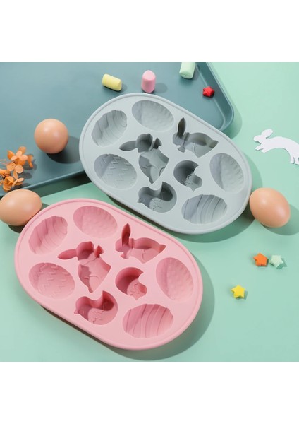 Tip-13 Stili Kek Silikon Kalıp Sevimli Tavşan Yumurtası Jöle Puding Paskalya Kek Tavası Çikolatalı Muffin Şeker Pişirme Kalıbı Kek Dekorasyonu En Yeni (Yurt Dışından) fiyatları