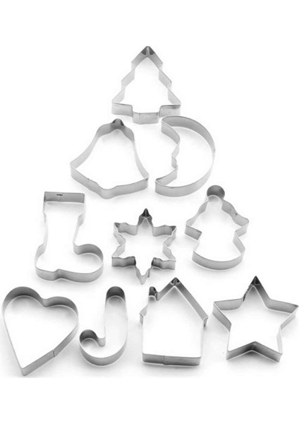 10 Adet Tarzı Ristmas Çerez Kesici Zencefilli Kurabiye Noel Ağacı Kalıp Noel Kek Dekorasyon Aracı Navidad Hediye Dıy Pişirme Bisküvi Kalıbı (Yurt Dışından) fiyatları