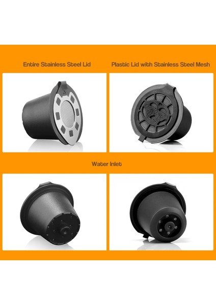 Açık Sarı Stil Recafımıl Güncelleme Sürümü Kahve Kapsülü Nespresso Makinesi Için Paslanmaz Çelik Kapaklı Altın Espresso Kahve Filtresi Cafe Pod (Yurt Dışından) fırsatları