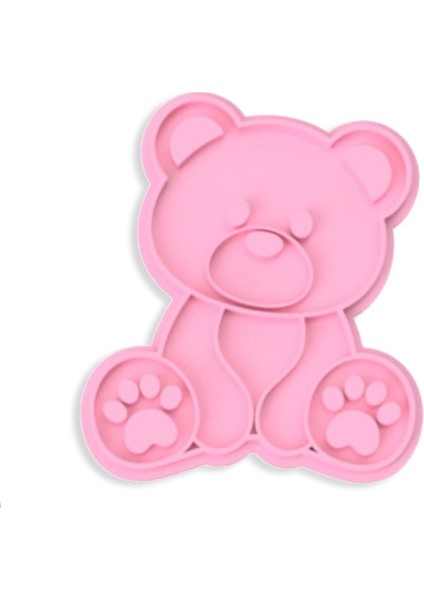 N0047 Ayı 9cm Stili Güzel Oturan Bebek Ayı Kurabiye Kesici ve Bebek Doğum Günü Için Pul Fondan Pasta Süsleme Cupcake Top Cakepop Lolipop (Yurt Dışından)