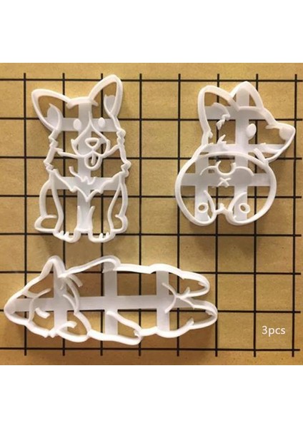 3 Adet Tarzı Et Dıy Aracı Kek Dekorasyon Kurabiye Kalıbı 3 Tip Sevimli Corgi Köpek Şekilli Kurabiye Kesiciler Kalıp Mutfak Bakeware Araçları Kurabiye (Yurt Dışından)
