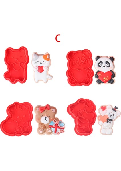 C Stili Et Balon Aşk Kurabiye Pul Kesici Kalıpları Sevgililer Günü Kurabiye Pulları Plastik Kurabiye Bisküvi Kalıbı Pişirme Araçları (Yurt Dışından)