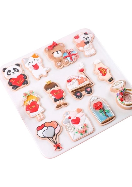 C Stili Et Balon Aşk Kurabiye Pul Kesici Kalıpları Sevgililer Günü Kurabiye Pulları Plastik Kurabiye Bisküvi Kalıbı Pişirme Araçları (Yurt Dışından) fiyatları