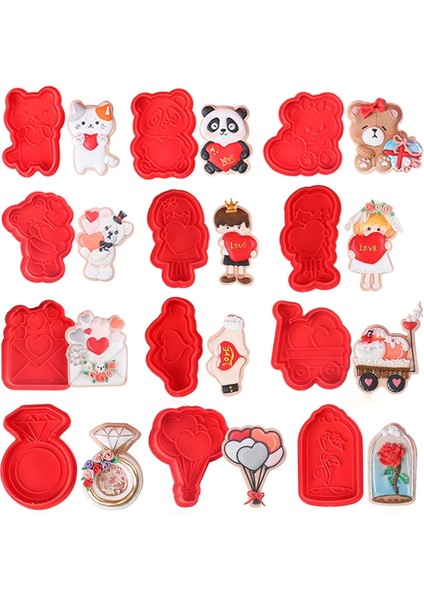 C Stili Et Balon Aşk Kurabiye Pul Kesici Kalıpları Sevgililer Günü Kurabiye Pulları Plastik Kurabiye Bisküvi Kalıbı Pişirme Araçları (Yurt Dışından) fırsatları