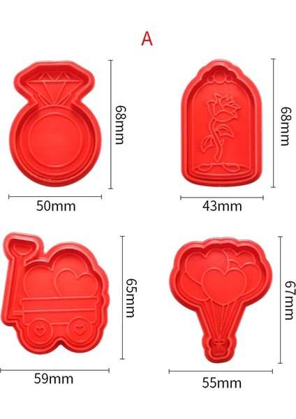 C Stili Et Balon Aşk Kurabiye Pul Kesici Kalıpları Sevgililer Günü Kurabiye Pulları Plastik Kurabiye Bisküvi Kalıbı Pişirme Araçları (Yurt Dışından) indirimleri