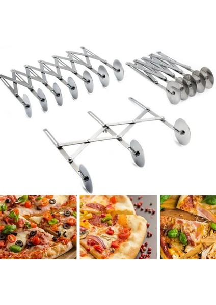 Altın Tarzı 1 Adet Paslanmaz Çelik Hamur Bölücü Kesici Yan Makarna Bıçağı Esnek Makaralı Bıçak Tekerlekler Pizza Pasta Soyucu Fırında Aracı (Yurt Dışından)