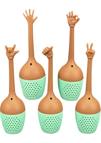 No.3 Tarzı Silikon Gevşek Yaprak Bitkisel Baharat Tutucu Çay Demleme Araçları Komik El Hareketleri Çay Demlik Siyah Çay Süzgeç Mutfak Aksesuarları (Yurt Dışından) fiyatları