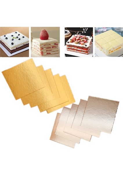 Js-8 Stili Thickne-10 Inch Altın Kare Yuvarlak Kek Mat Kağıt Panoları Cupcake Doğum Günü Pastası Standı Karton Liner (Yurt Dışından)
