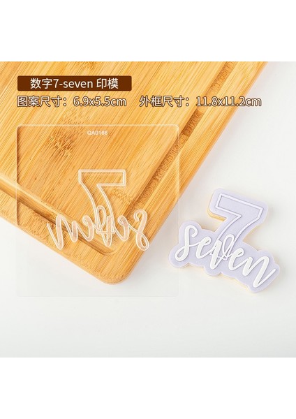 QA0166 Stili Mektup Numarası Akrilik Çerez Kesici Ters Damga Embosser Fondan Kalıp Pişirme Araçları Bisküvi Pasta El Sanatları Kek Dekorasyon Aracı (Yurt Dışından)