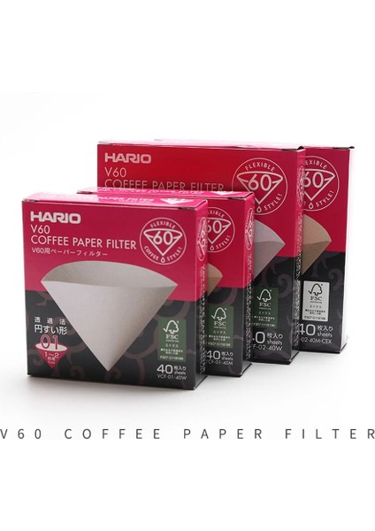Beyaz 1-4CUP-40PCS Tarzı Hario V60 Filtre Kahve Sayısı Espresso Kahve Doğal Kağıt Filtreler 4 Bardak Barista Damla Kahve Filtresi Japonya Ithal (Yurt Dışından) fiyatları