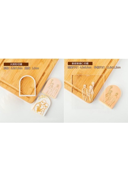 PC0021 QA0027 Stili Gelinlik Kabartmalı Kek Kalıbı Akrilik Gelin Yüzüğü Çerez Basın Damga Embosser Kesici Fondan Şeker El Sanatları Kek Dekorasyon Araçları (Yurt Dışından)