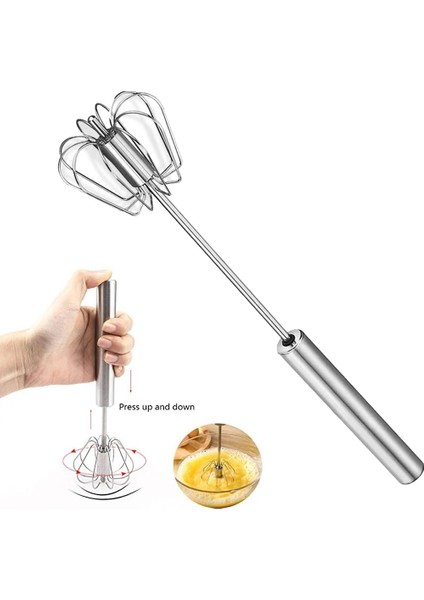 M30.5CM Stili Ev Yarı Otomatik Çırpma Döndürülemez Çelik El Çırpma Çırpma Mutfak Aleti (Yurt Dışından)