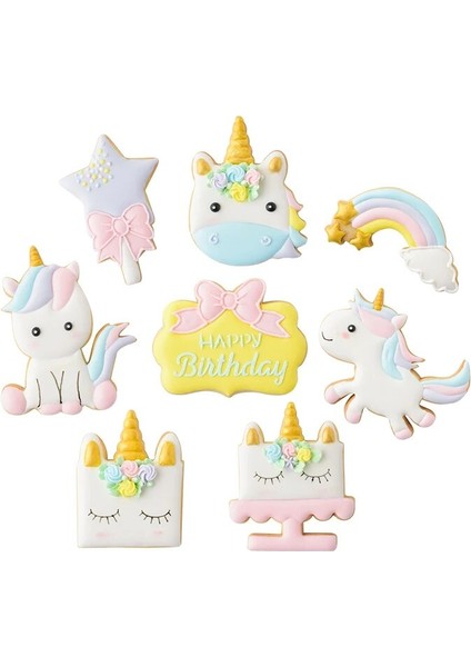 B Tarzı Et Dıy Sevimli Karikatür Unicorn Kurabiye Kesici Bisküvi Kalıbı Kek Pasta Fondan Kalıp Pullar Kesici Kek Dekorasyon Araçları (Yurt Dışından) modelleri