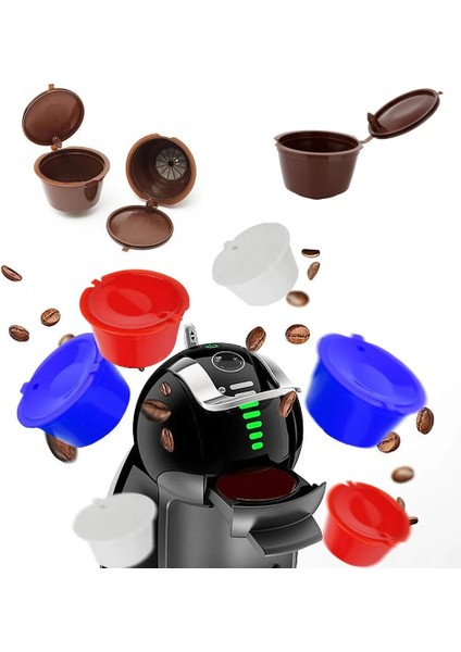 Derin Mavi Tarzı 150 Kez Kullanın Dolce Gusto Kahve Kapsülü Plastik Kapsül Doldurulabilir Yeniden Kullanılabilir Nescafe Dolce Gusto Dolumu ile Uyumlu (Yurt Dışından)