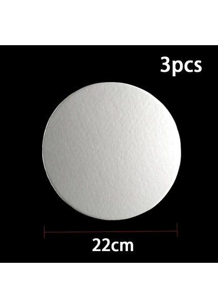 GÜMÜŞ-22CM-3PCS Tarzı Yuvarlak Kek Panoları Seti Cakeboard Tabanı Tek Kullanımlık Kağıt Cupcake Tatlı Tepsisi Kek Aracı Çapı cm (Yurt Dışından)
