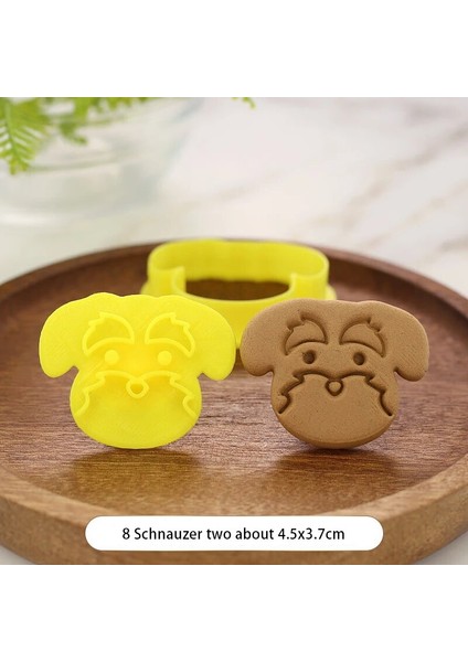 BT2009-YD032-8 Stili Pişirme Için Kalıp Sevimli Karikatür Köpek Bisküvi Kalıbı Kemik Teddy Ev 3D Stereo Presleme Pişirme Aracı Diy Kurabiye Kesici Kurabiye Kalıbı (Yurt Dışından)