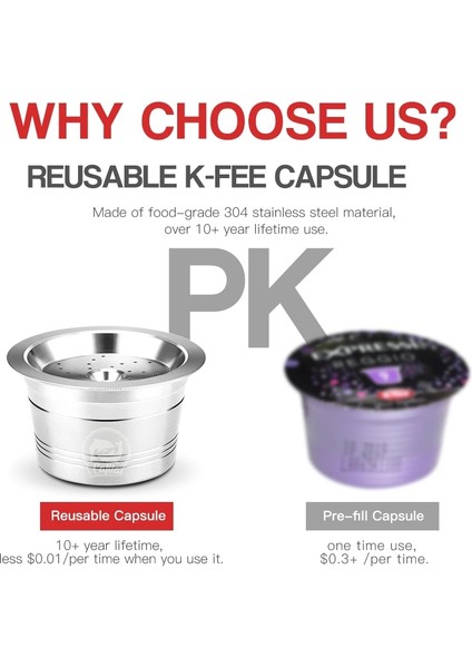 Bej Tarzı Caffitaly Tchibo Cafissimo Aldı Expressi Için Doldurulabilir K-Ücreti Kahve Kapsül Pod Filtreleri Paslanmaz Çelik Cafeteira Tamper Kaşık (Yurt Dışından) indirimleri