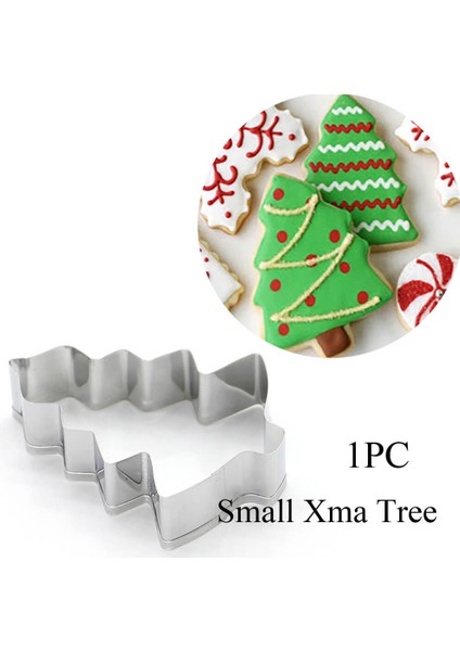 1 Adet Küçük Xms Ağacı Stili 1 Adet Paslanmaz Çelik Noel Çerez Kesici Bisküvi Kalıbı Kek Kalıbı Noel Tema Pişirme Aracı Kar Tanesi Noel Baba Zencefilli Kurabiye Adam (Yurt Dışından)