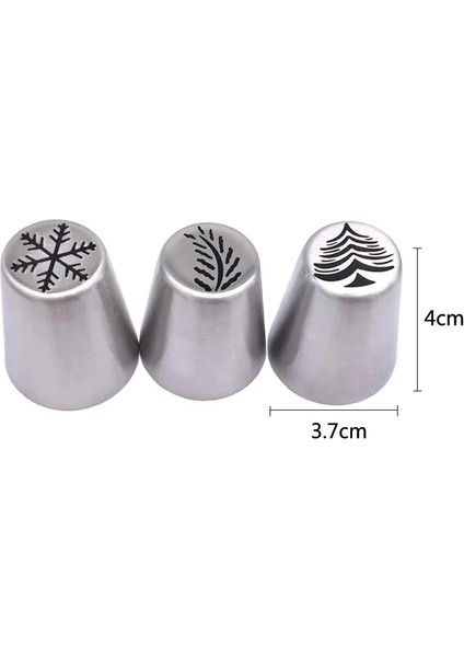 Et Snow Christmastree Paslanmaz Çelik Rus Lale Buzlanma G Nozullar Cupcake Fondan Kek Dekorasyon Ucu Setleri (Yurt Dışından) fiyatları