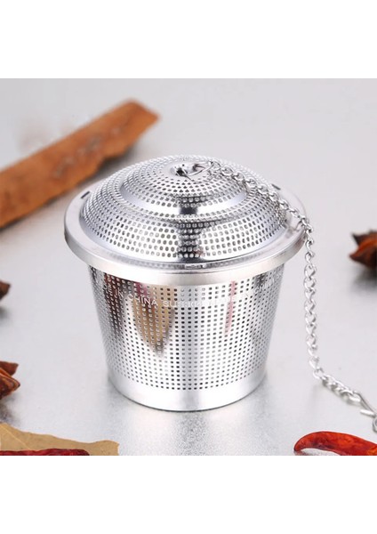 Orta Stil Çok Işlevli Çay Süzgeç Paslanmaz Çelik Yeniden Kullanılabilir Veya Mutfak Pişirme Baharat Torbası Zincirli Kapaklı Filtre Gevşek Baharat Demlik (Yurt Dışından) fırsatları