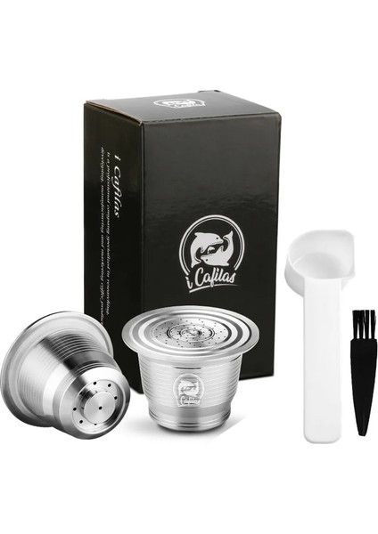 2 Kapsül Tarzı Nespresso Paslanmaz Çelik Kahve Filtreleri Crema Için Icafilas Refillabe Kahve Kapsülü (Yurt Dışından)