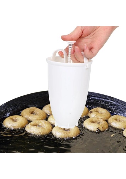 Beyaz Stil Donut Maker Artifact Hızlı Kolay Waffle Donut Donut Yapımı Mutfak Dıy Donut Kalıp Tatlı Pişirme Aracı Hafif Derin Kızartma (Yurt Dışından) fırsatları