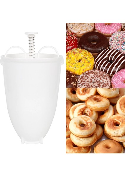 Beyaz Stil Donut Maker Artifact Hızlı Kolay Waffle Donut Donut Yapımı Mutfak Dıy Donut Kalıp Tatlı Pişirme Aracı Hafif Derin Kızartma (Yurt Dışından) indirimleri